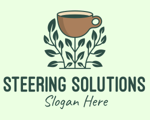 Coffee Cup Plant logo design