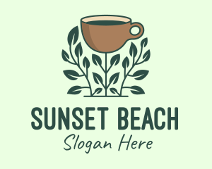 Coffee Cup Plant logo design