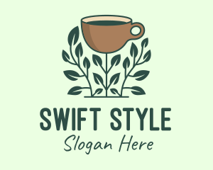 Coffee Cup Plant logo design