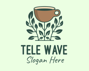 Coffee Cup Plant logo design