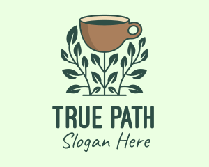 Coffee Cup Plant logo design