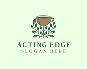 Coffee Cup Plant logo design