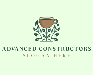 Coffee Cup Plant logo design