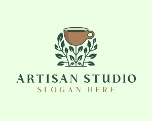 Coffee Cup Plant logo design