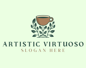 Coffee Cup Plant logo design