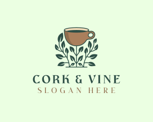 Coffee Cup Plant logo design