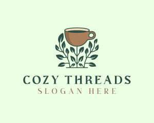 Coffee Cup Plant logo design