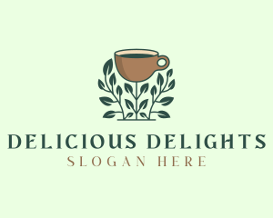 Coffee Cup Plant logo design