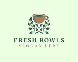 Coffee Cup Plant logo design