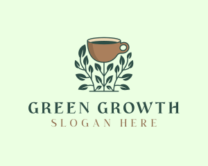 Coffee Cup Plant logo design