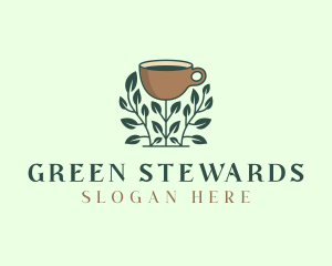 Coffee Cup Plant logo design