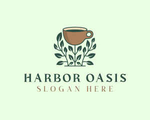 Coffee Cup Plant logo design