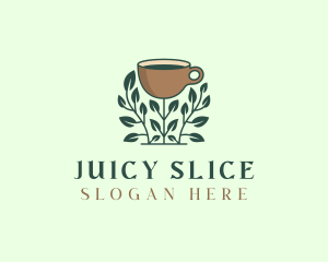 Coffee Cup Plant logo design