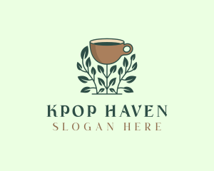 Coffee Cup Plant logo design