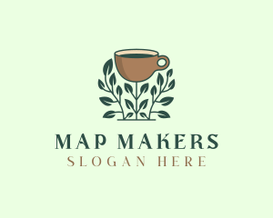 Coffee Cup Plant logo design