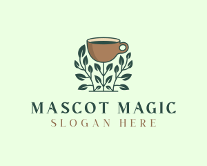 Coffee Cup Plant logo design