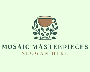 Coffee Cup Plant logo design