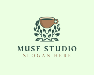 Coffee Cup Plant logo design