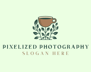 Coffee Cup Plant logo design