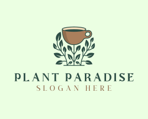 Coffee Cup Plant logo design