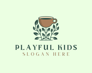 Coffee Cup Plant logo design