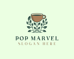 Coffee Cup Plant logo design