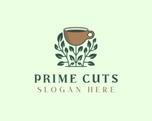 Coffee Cup Plant logo design