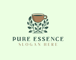 Coffee Cup Plant logo design