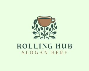 Coffee Cup Plant logo design