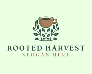 Coffee Cup Plant logo design