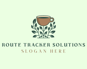 Coffee Cup Plant logo design