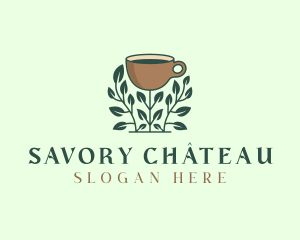 Coffee Cup Plant logo design