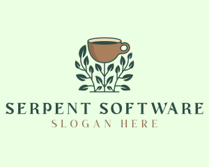 Coffee Cup Plant logo design