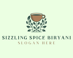 Coffee Cup Plant logo design