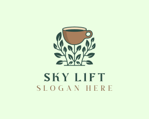 Coffee Cup Plant logo design