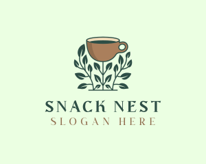 Coffee Cup Plant logo design