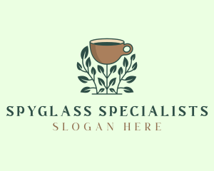 Coffee Cup Plant logo design