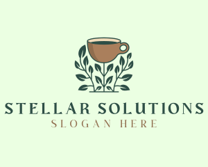 Coffee Cup Plant logo design