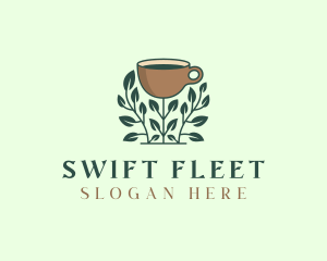 Coffee Cup Plant logo design