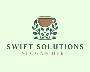 Coffee Cup Plant logo design