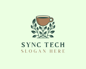 Coffee Cup Plant logo design