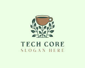 Coffee Cup Plant logo design