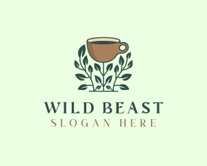 Coffee Cup Plant logo design