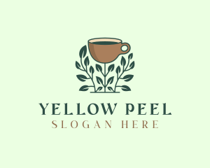 Coffee Cup Plant logo design