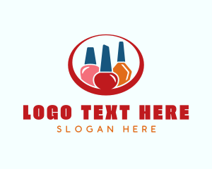 Colorful Nail Polish Bottles logo