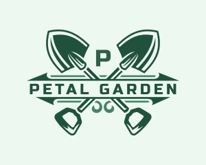 Landscaping Shovel Tool logo design