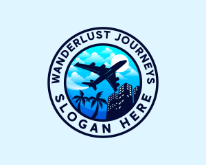 Airplane City Travel logo design