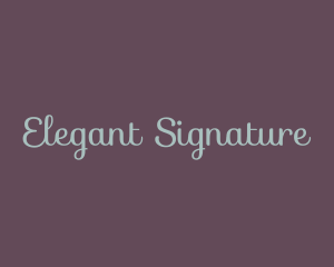 Cursive Autograph Signature logo design