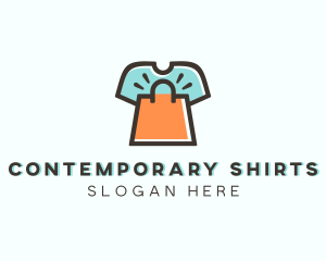 T-shirt Shopping Bag Ecommerce logo design