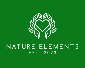 Herb Heart Nature logo design